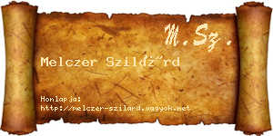 Melczer Szilárd névjegykártya
