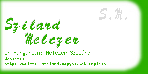 szilard melczer business card