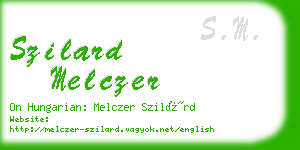 szilard melczer business card